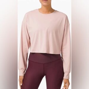 Lululemon Athletica Pink Cropped Sweatshirt